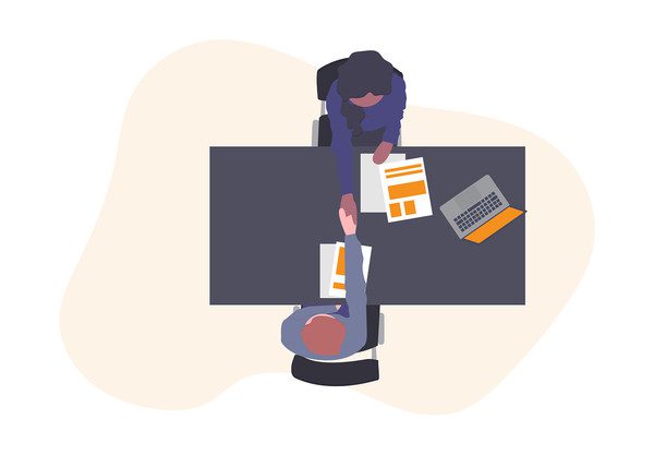 illustrazione di intervista