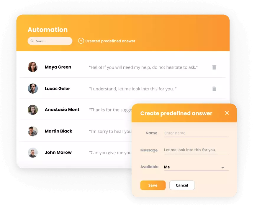 Automazioni di LiveAgent - risposte predefinite