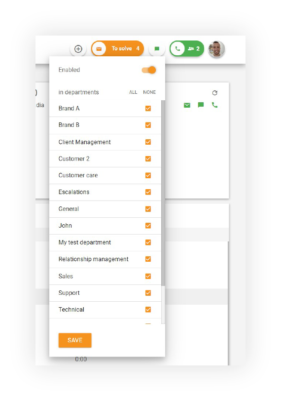 I ticket vengono assegnati automaticamente ai dipartimenti