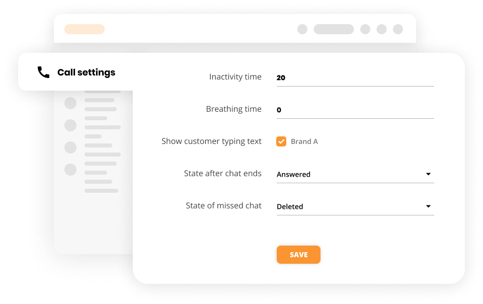 Impostazioni delle chiamate nel software di servizio clienti - LiveAgent