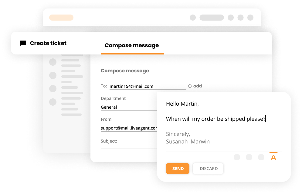 Crea un ticket nel software Help desk - LiveAgent