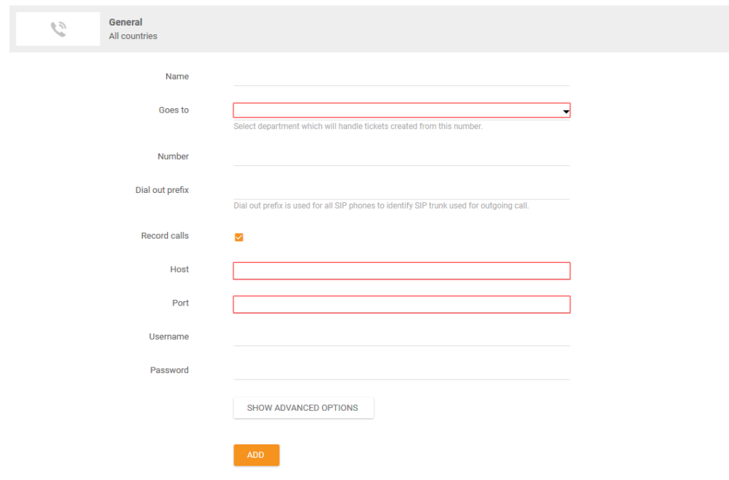 Impostazioni generali delle chiamate