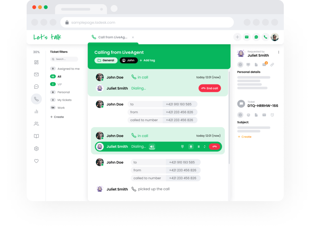 Software Call Center LiveAgent