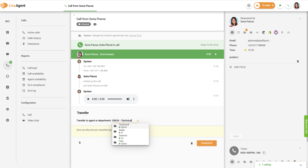 Trasferimento di chiamata assistito