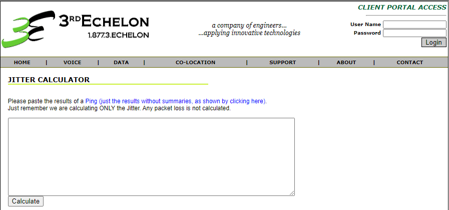 Esempio di calcolatore di jitter