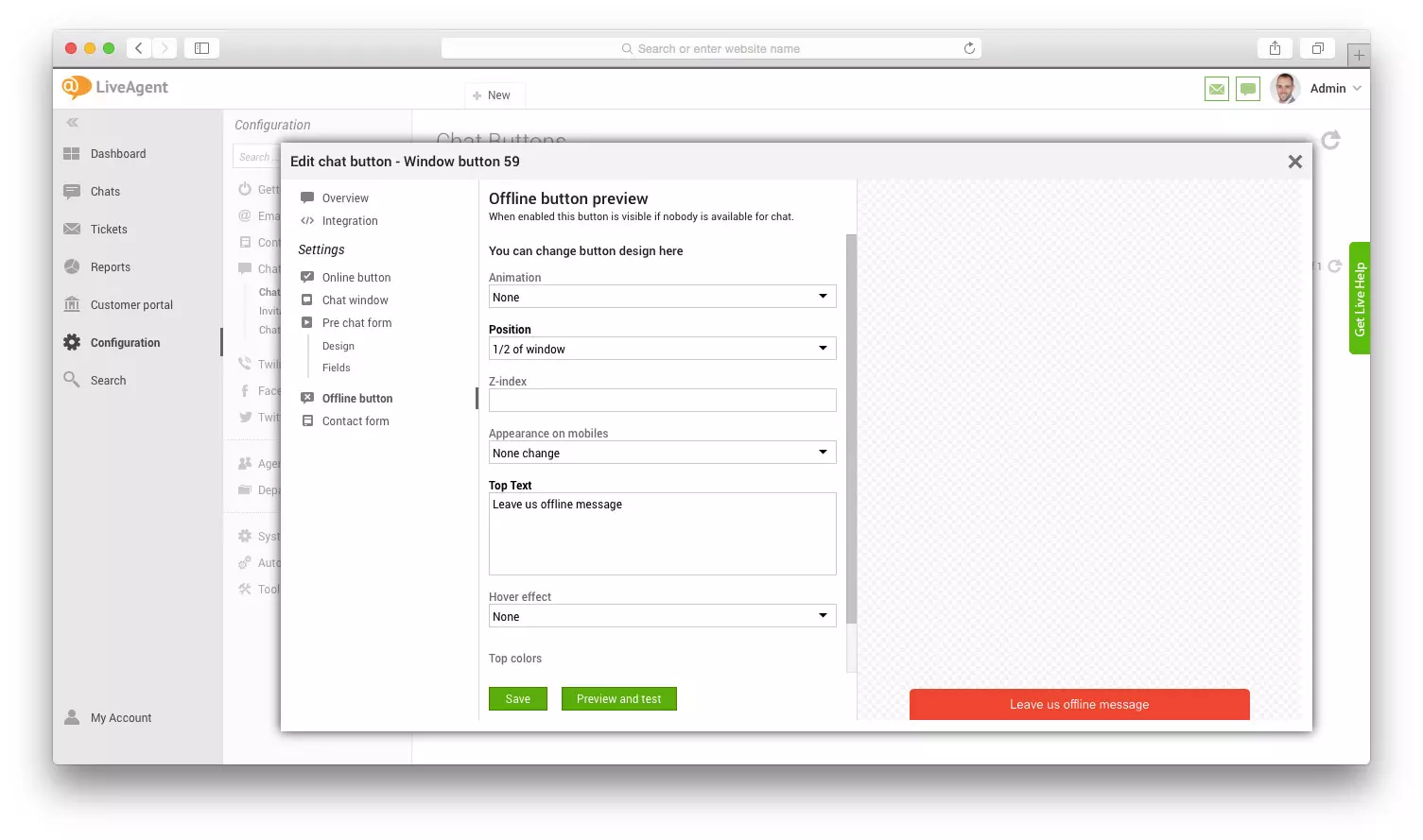 Mockup della scheda di anteprima pulsante offline