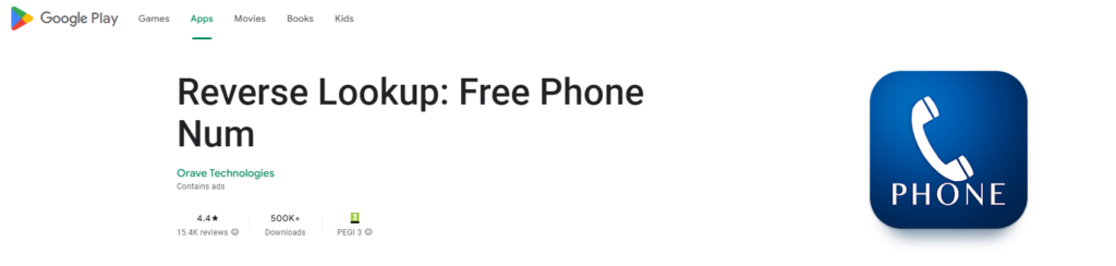 Sito web Reverse Lookup: Free Phone Num Google Play