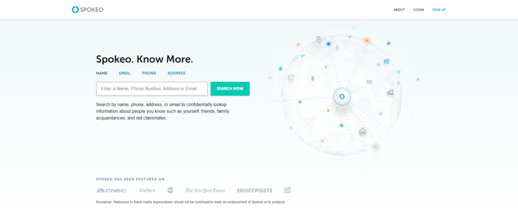Homepage di Spokeo