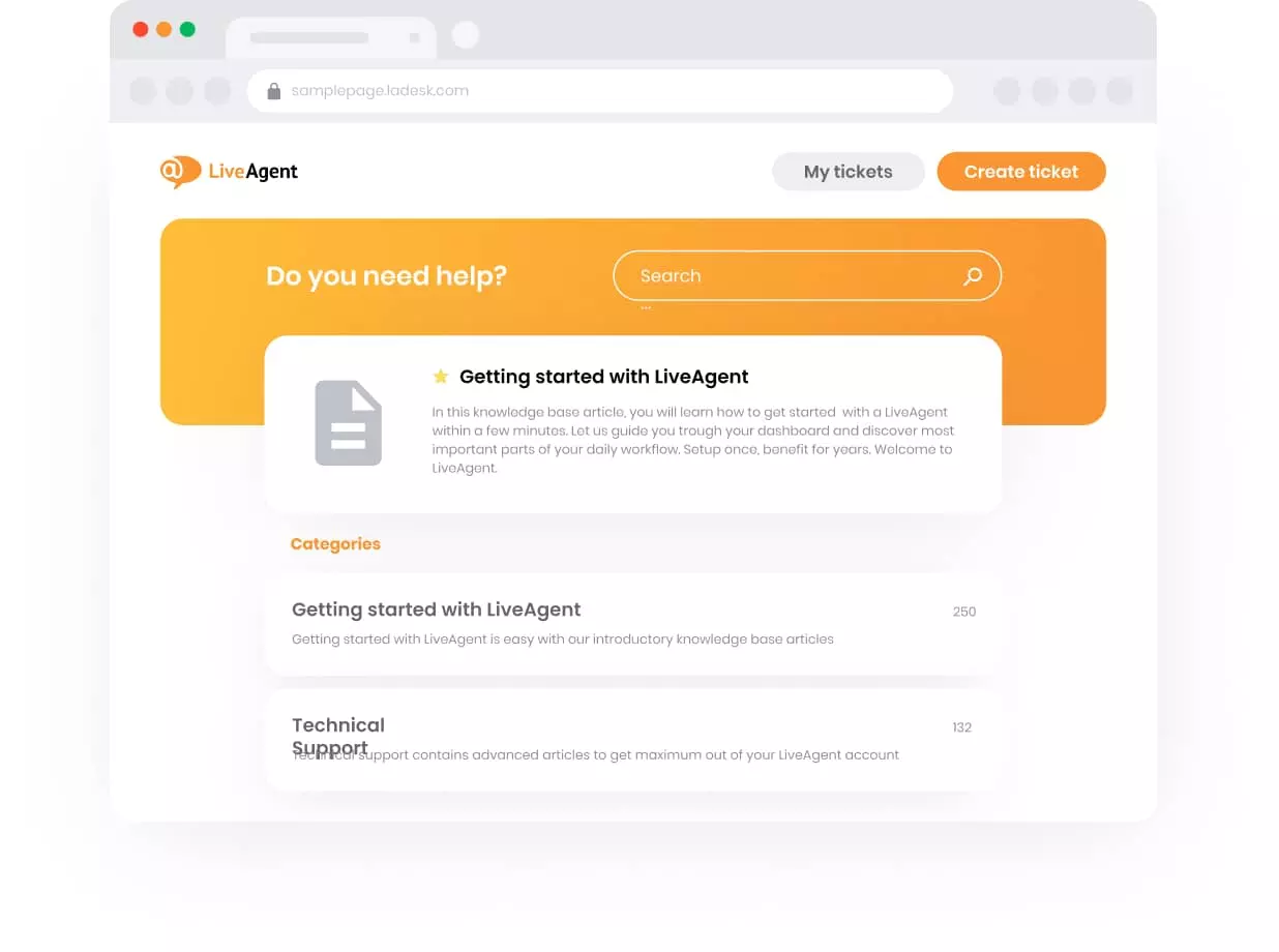 Knowledge base di LiveAgent