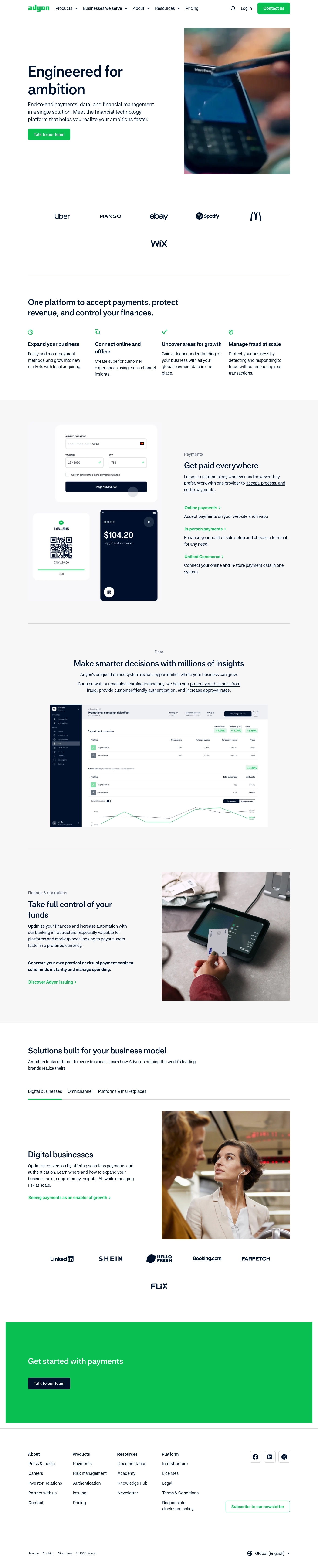 Contatti Help Desk Adyen