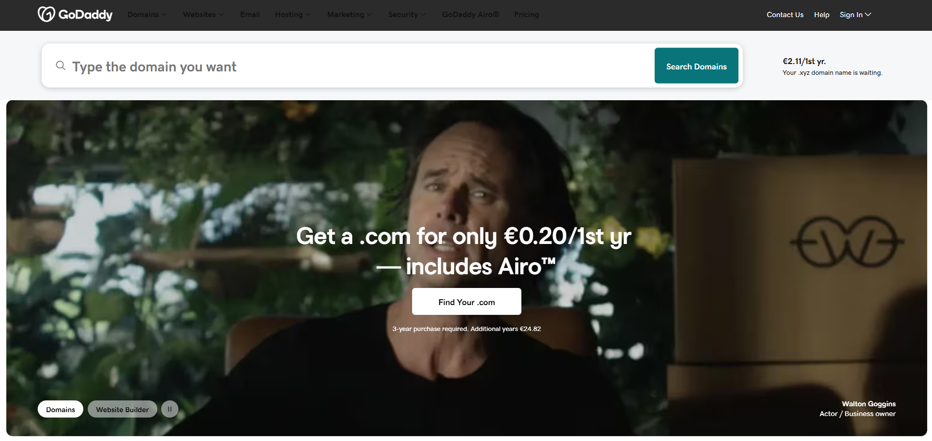 Contatti dell'Help Desk GoDaddy