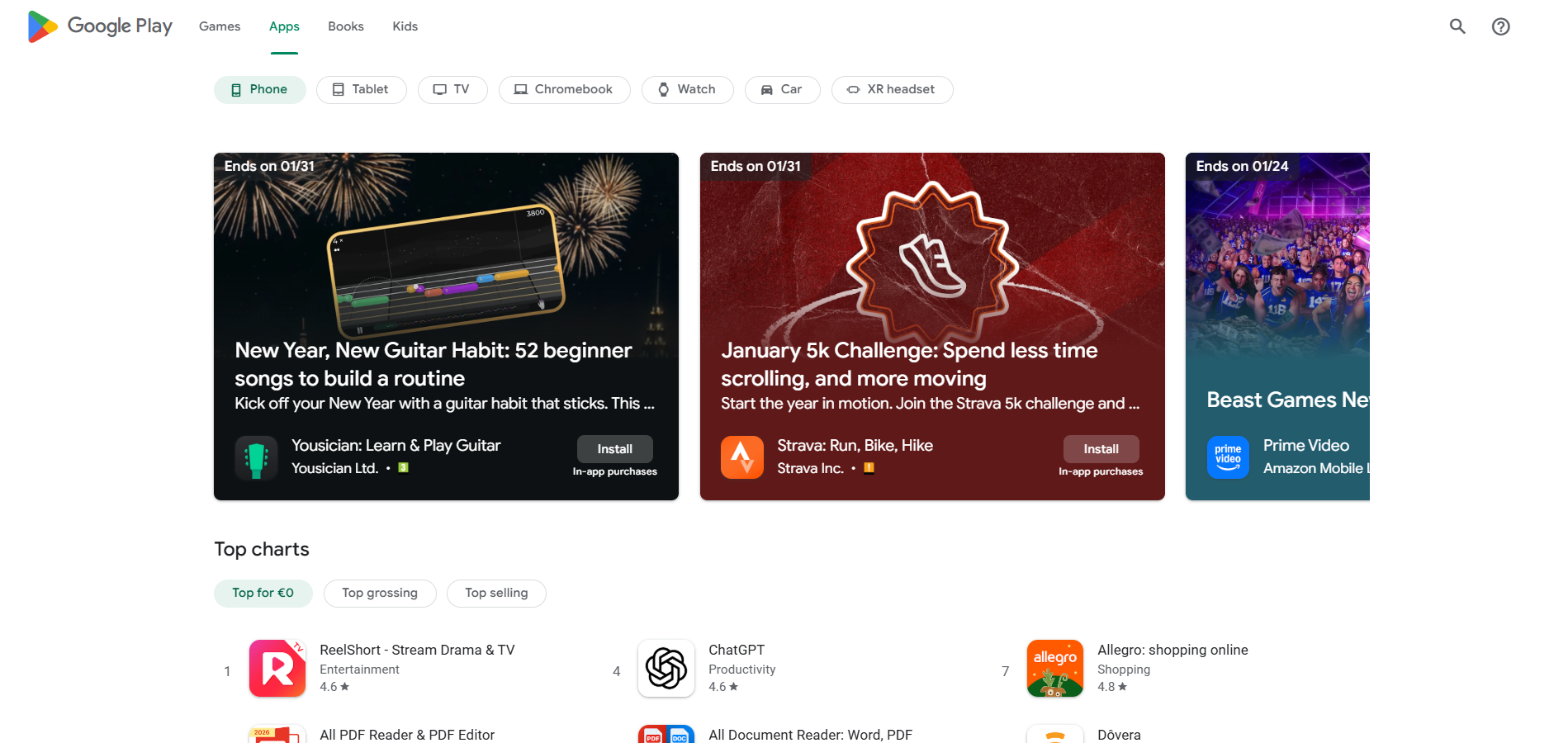 Contatti dell'Help Desk di Google Play