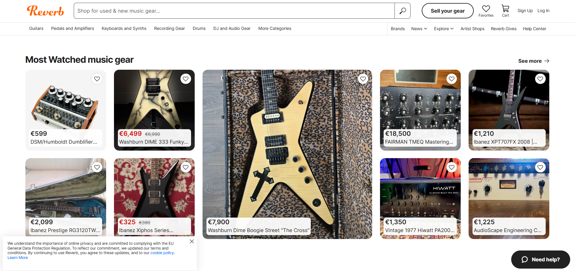 Contatti Help Desk Reverb