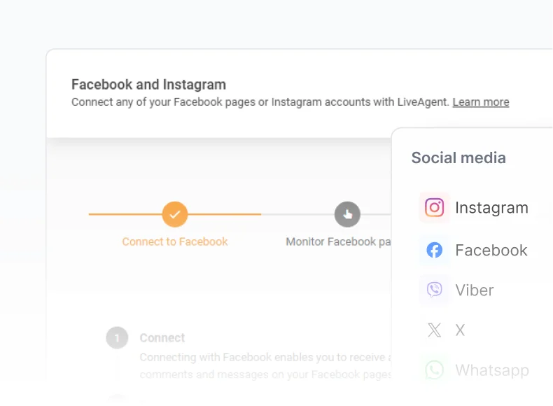Integrazioni LiveAgent con i social media: Facebook, Instagram e WhatsApp