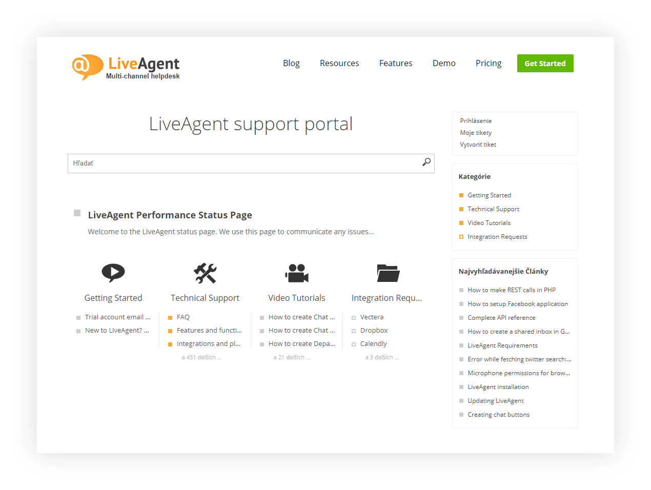 Portale Clienti Knowledge Base LiveAgent