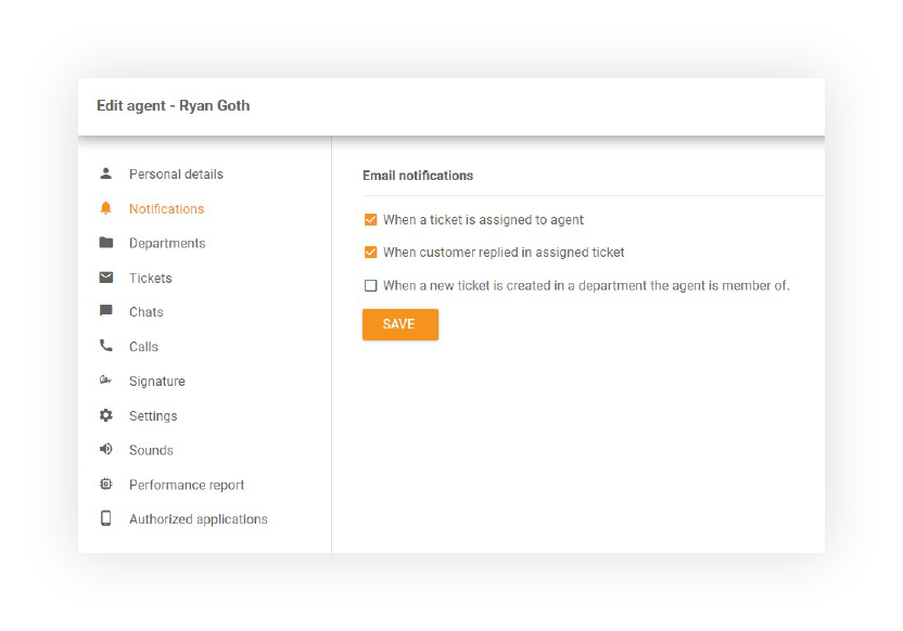 Notifiche email in LiveAgent