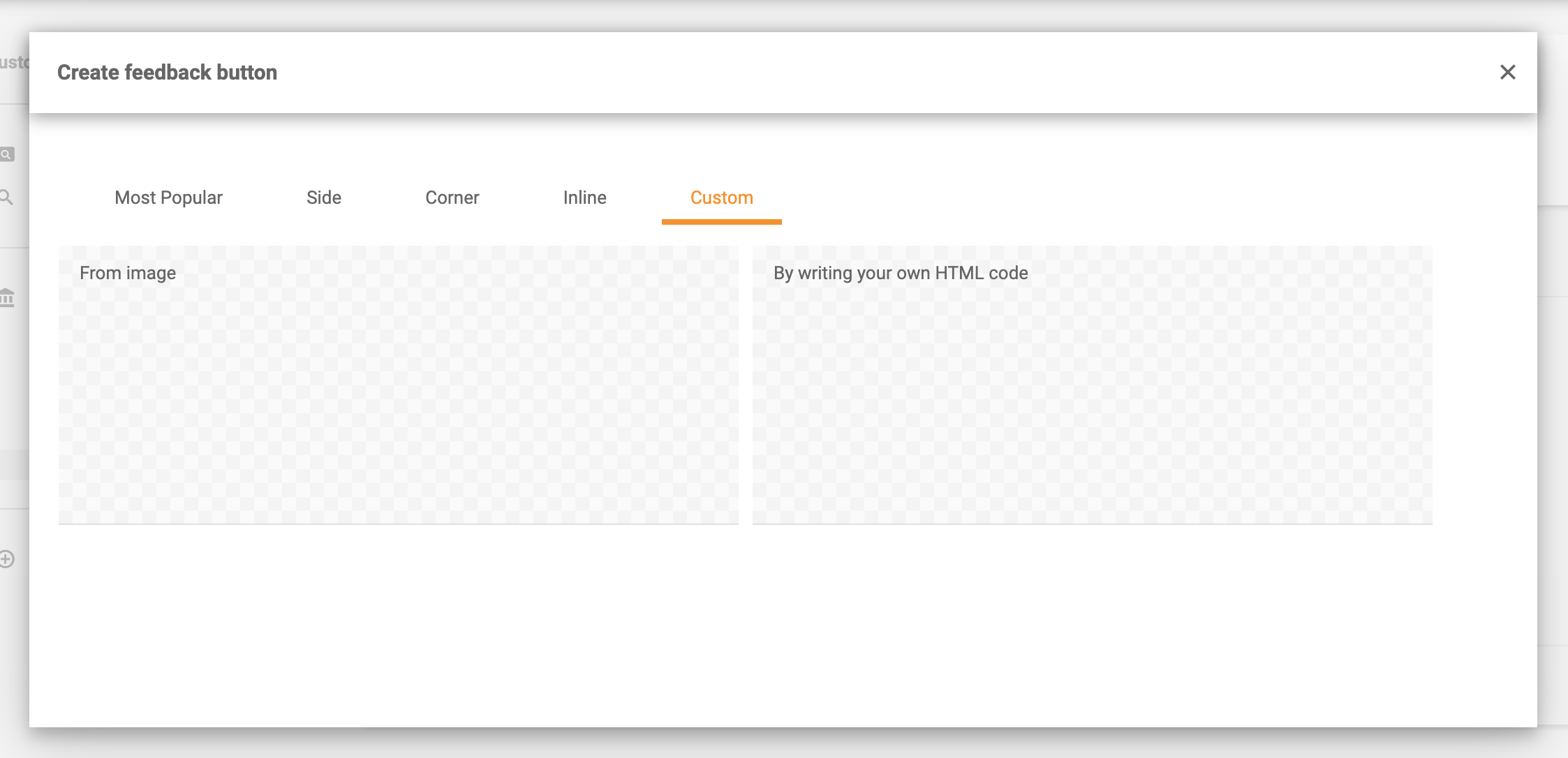 Pulsanti di feedback personalizzati
