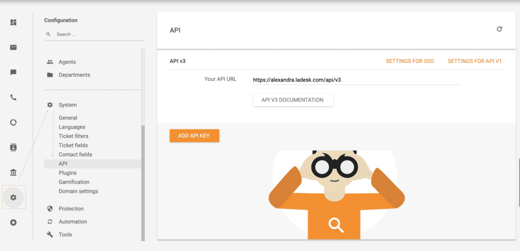 Esempio di API LiveAgent