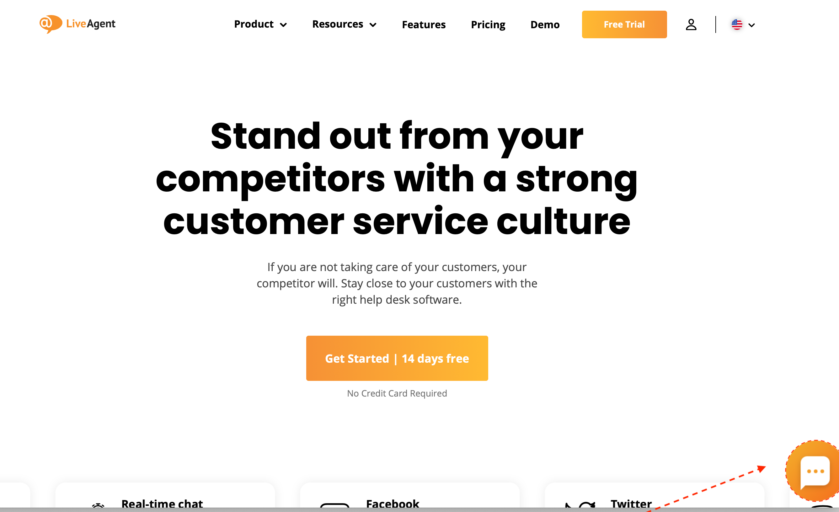 Esempio di pulsante chat LiveAgent