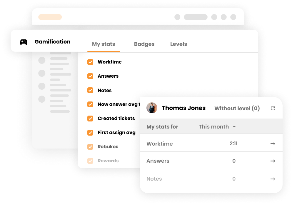 Classifica per tempo di lavoro che mostra la disponibilità degli agenti