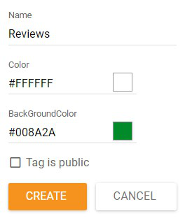 Modifica delle proprietà dei tag in LiveAgent