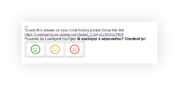 Link cronologia dei ticket online nell'email