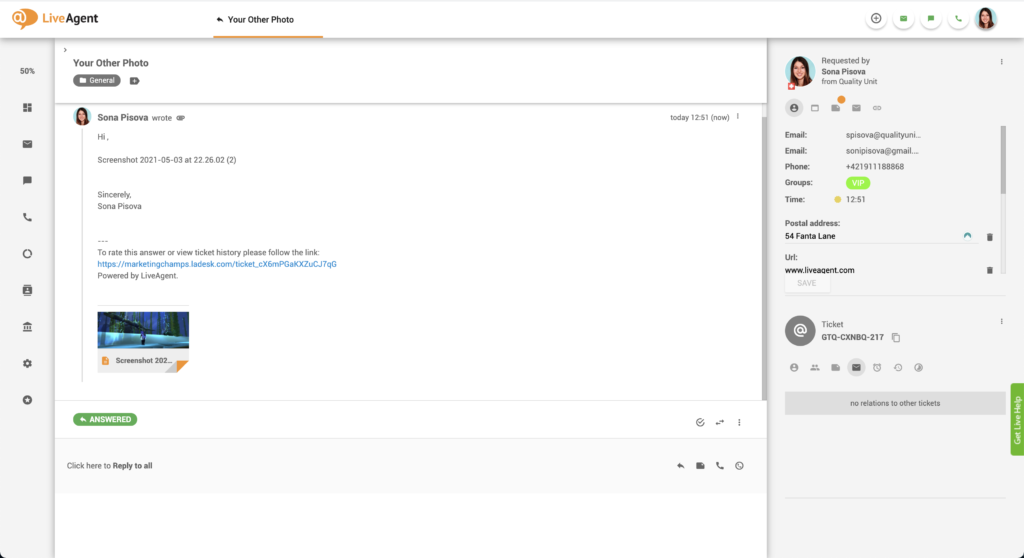 Allegati di immagini incollate in email
