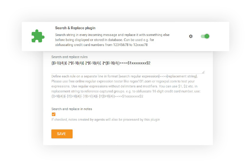 Funzione Cerca e Sostituisci in LiveAgent