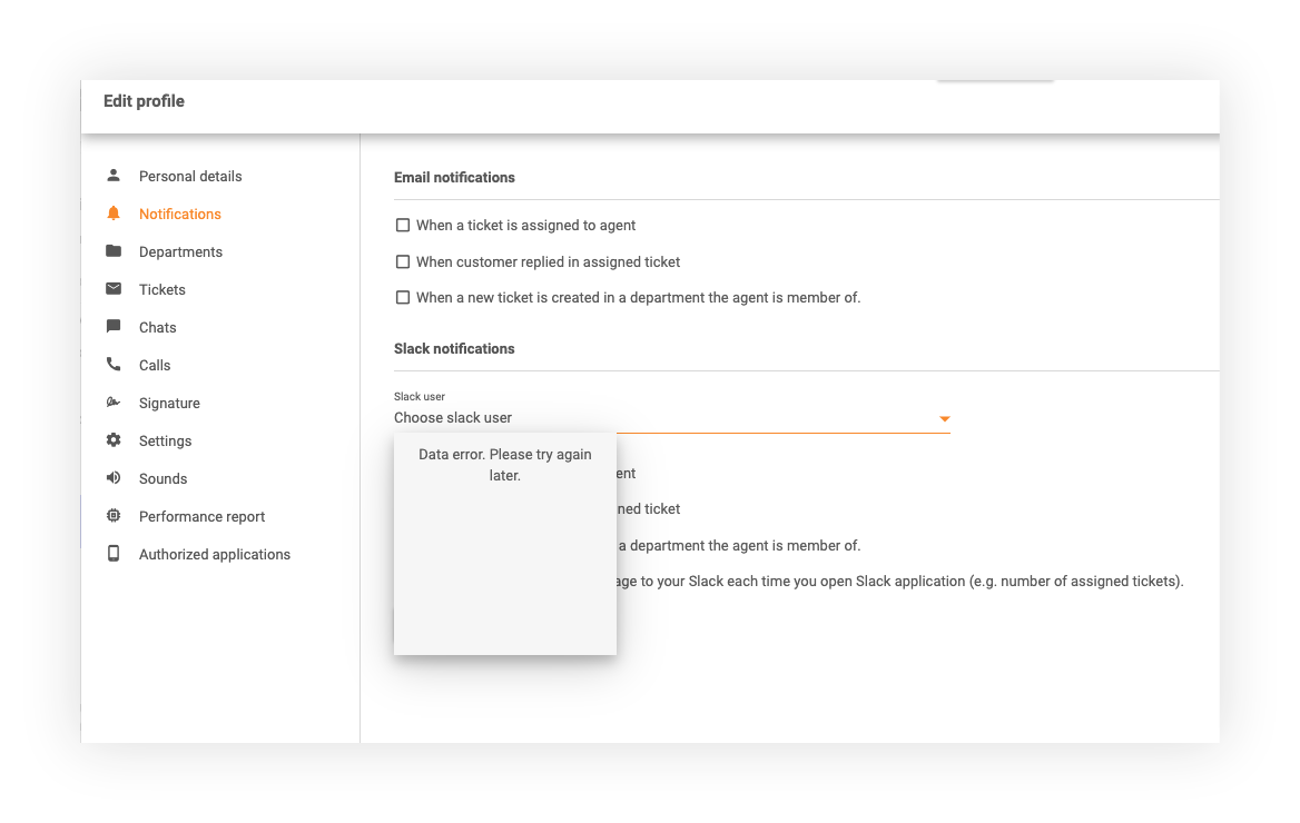Notifiche Slack in LiveAgent