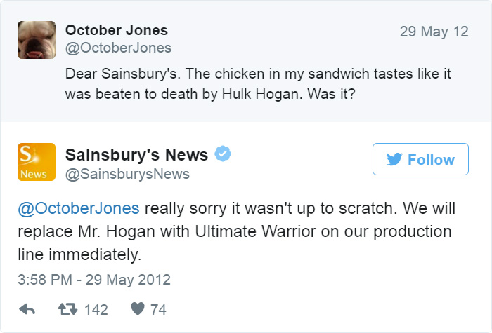 Servizio clienti Sainsbury's su Twitter