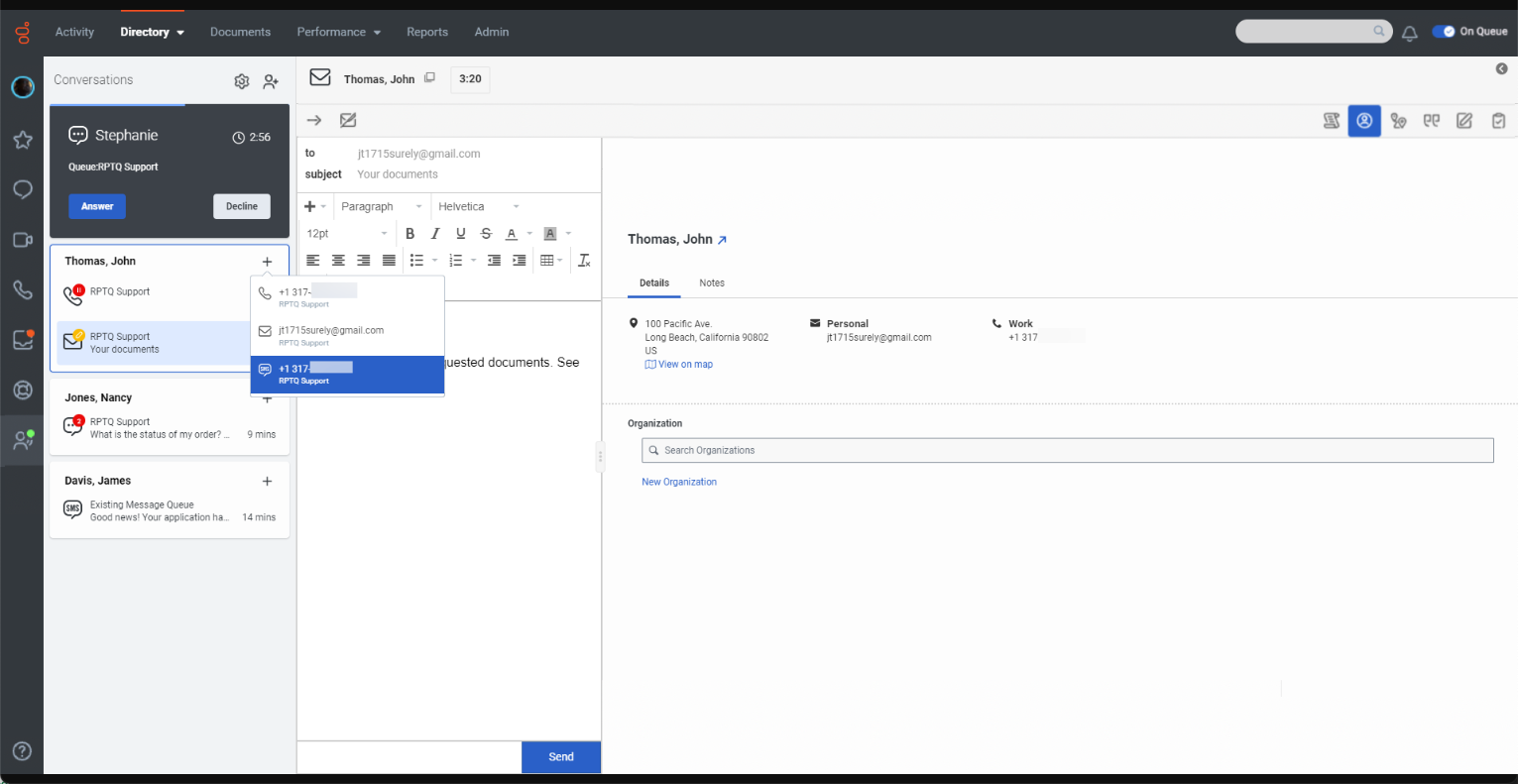 Interfaccia utente Genesys Cloud