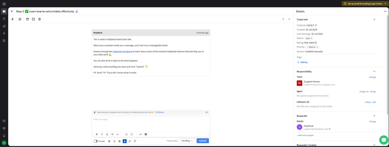 Software di servizio clienti HelpDesk