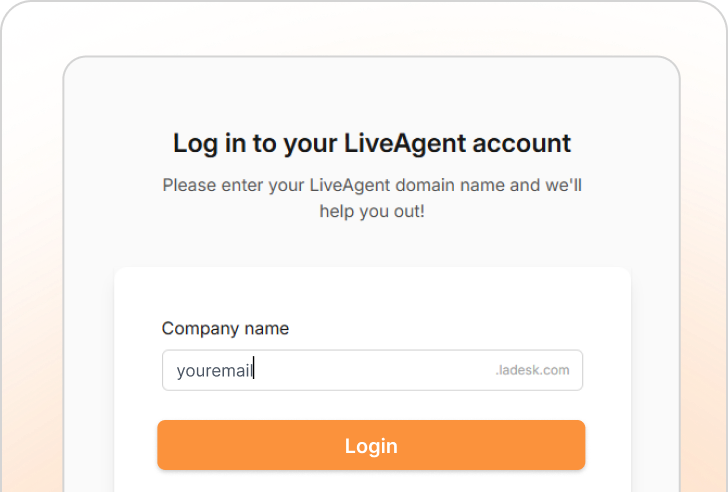 Accedi a LiveAgent