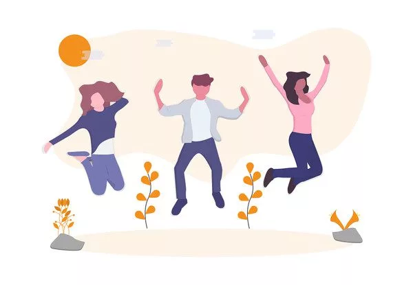 Clienti felici con supporto e-commerce