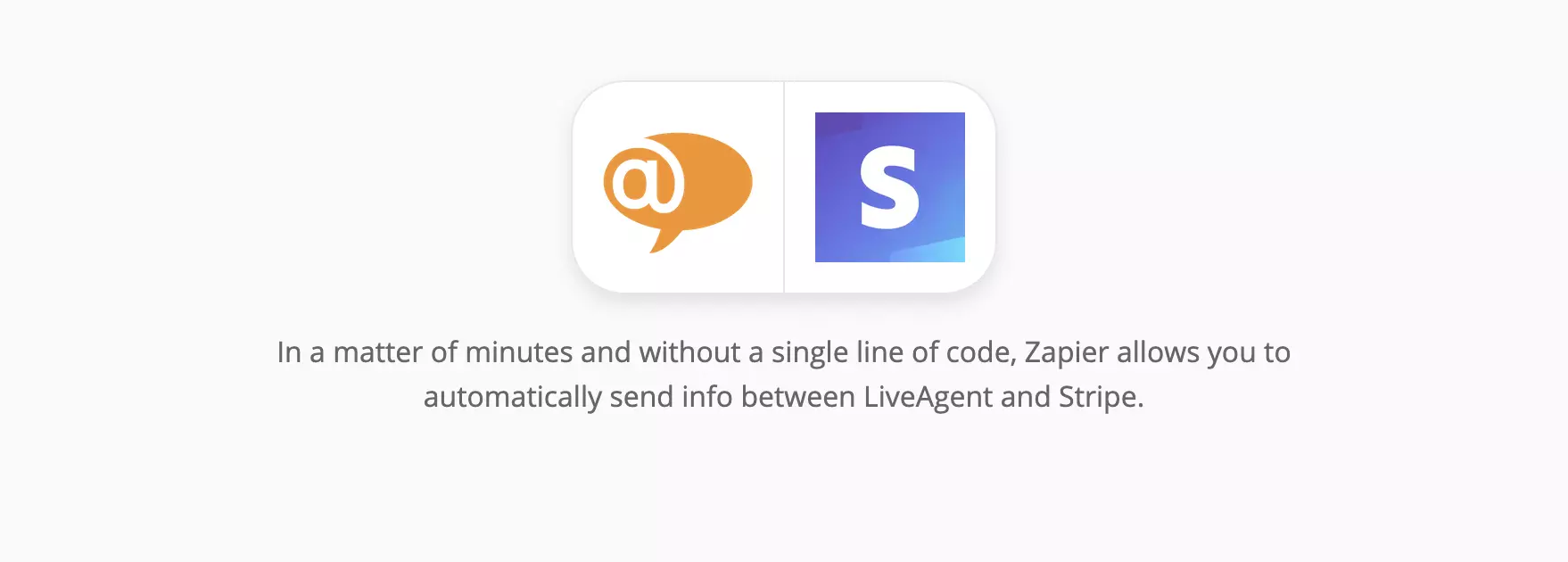 Pagina di integrazione LiveAgent e Stripe su Zapier