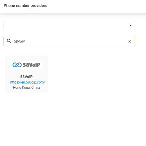 Provider 58VoIP