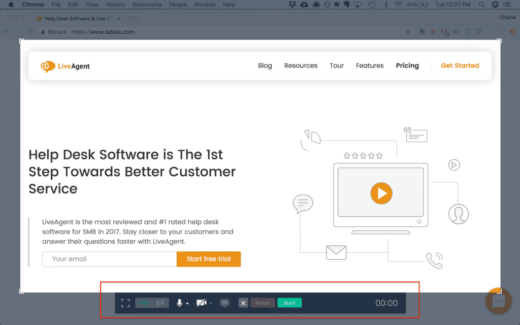Funzione di registrazione dello schermo CloudApp