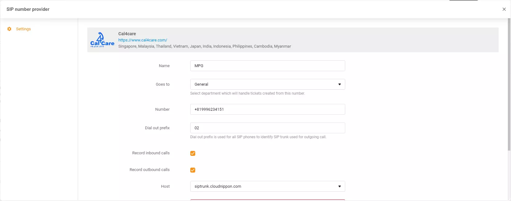 Credenziali Cal4Care