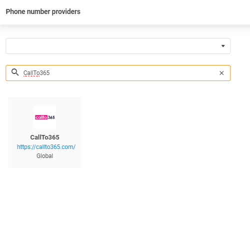 Selezione provider CallTo365