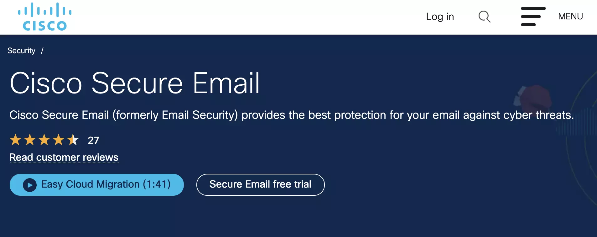 Sito web Cisco Secure Email
