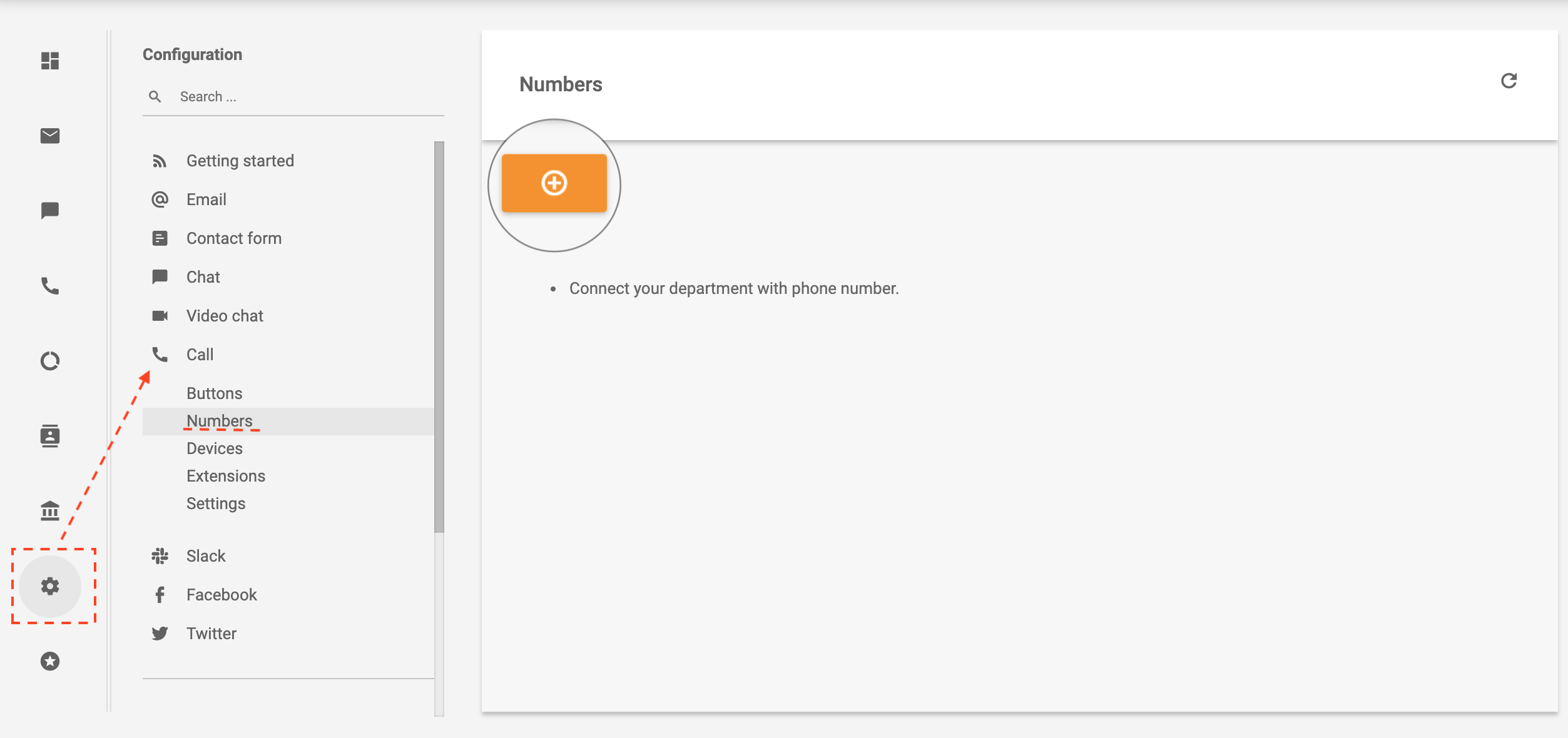 Actio navigation LiveAgent