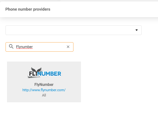 Provider FlyNumber
