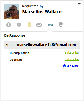 Iscrizione GetResponse LiveAgent