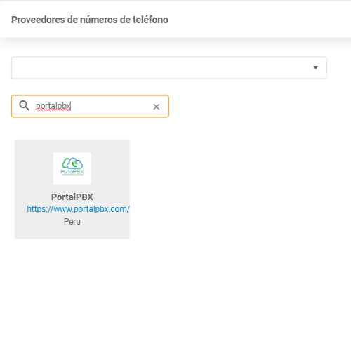 Ricerca del provider PortalPBX