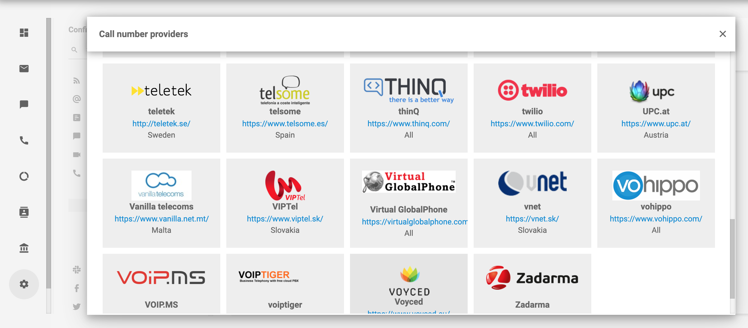 Integrazione VOIP Twilio in LiveAgent