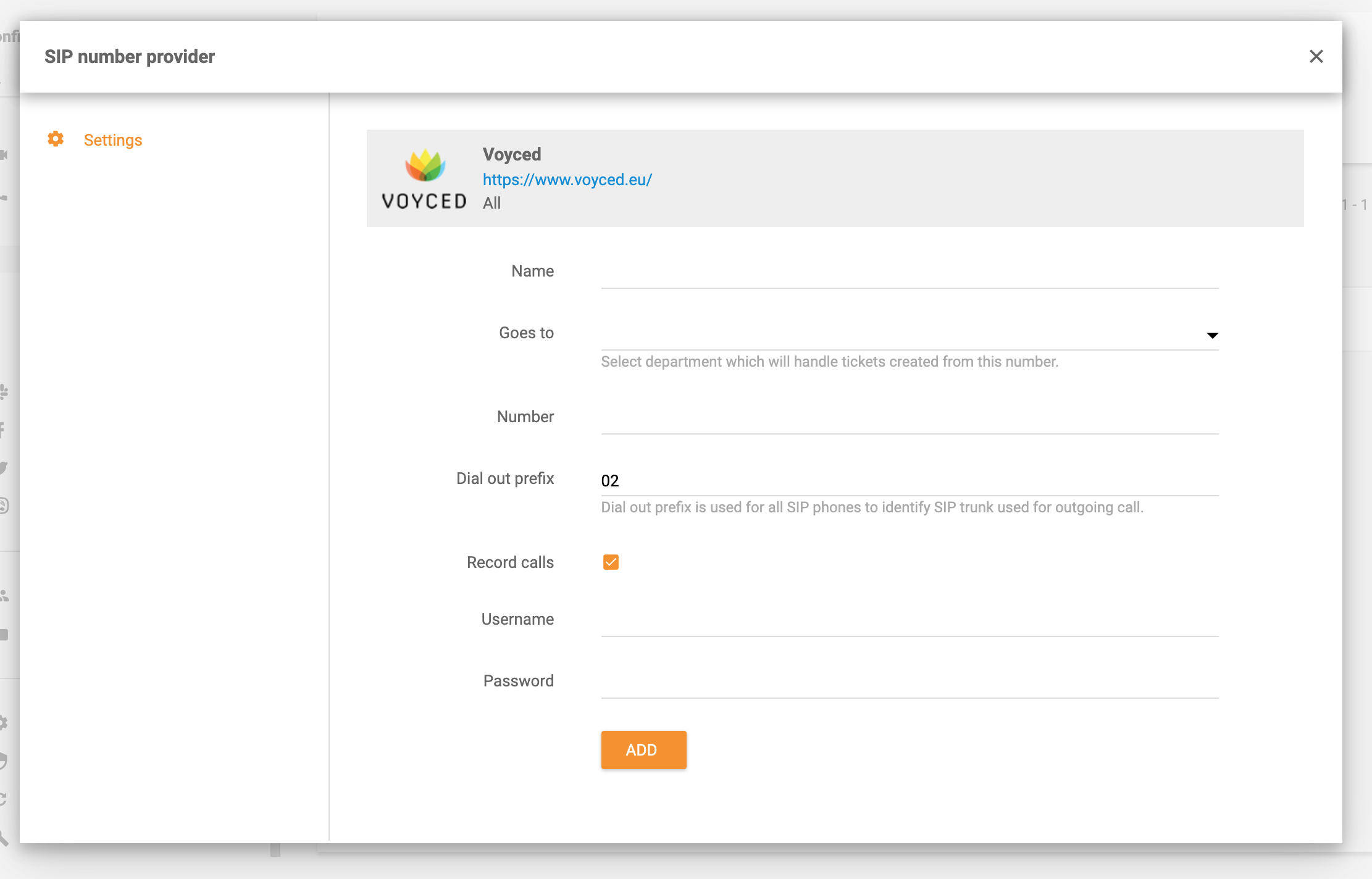 Integrazione Voyced in LiveAgent