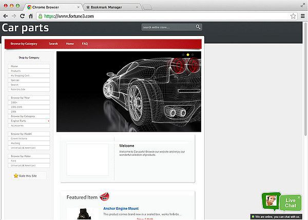 Integrazione live chat Fortune 3 attiva