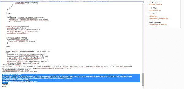 Pulsante live chat inserito nel body dell'e-shop Volusion