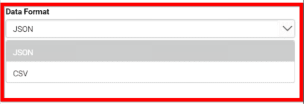 Selezione del formato dati Bold BI