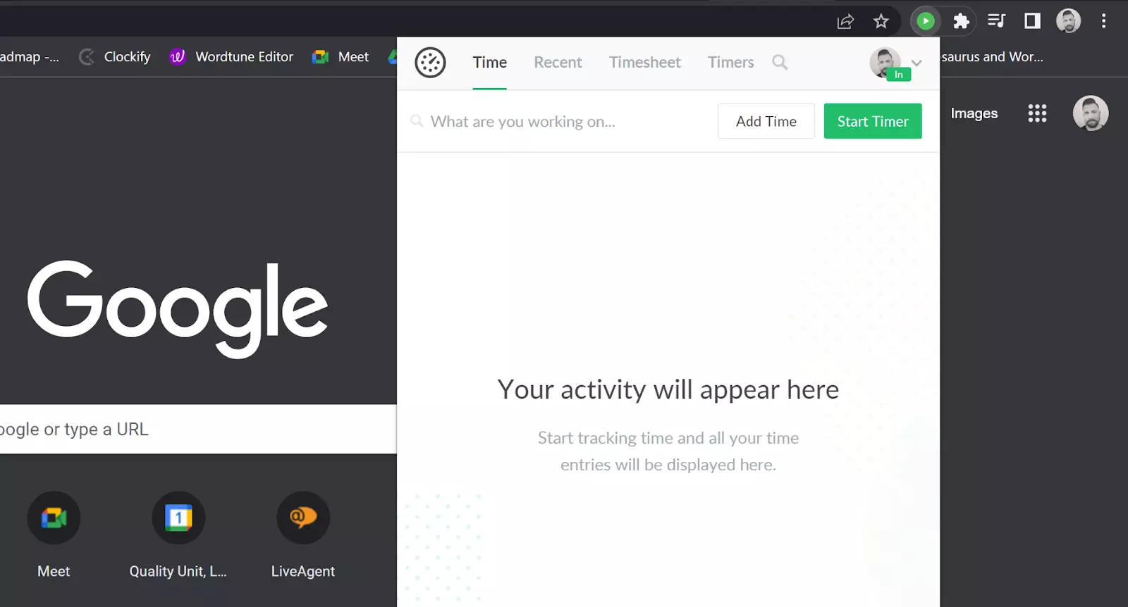 Estensione di tracciamento del tempo Everhour